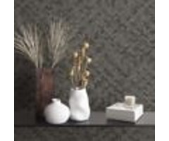 Behang met rotan vlechtwerk 33310