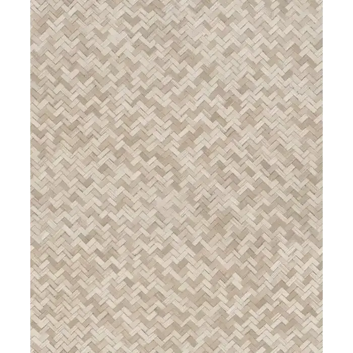 Behang met rotan vlechtwerk 33309