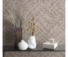 Behang met rotan vlechtwerk 33309