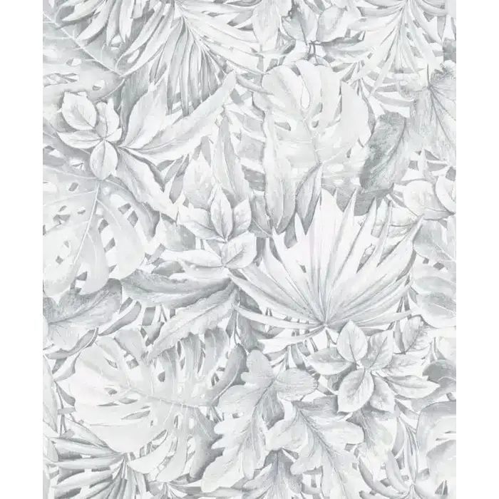 Behang met grote bladeren 33308