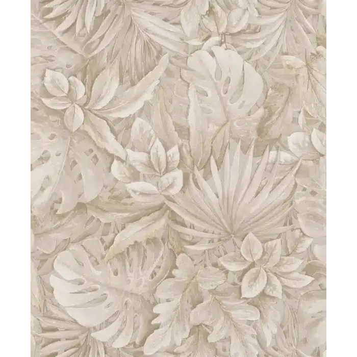 Behang met grote bladeren 33307