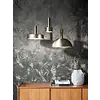 Behang met grote bladeren in metallic goud-chrome 33302