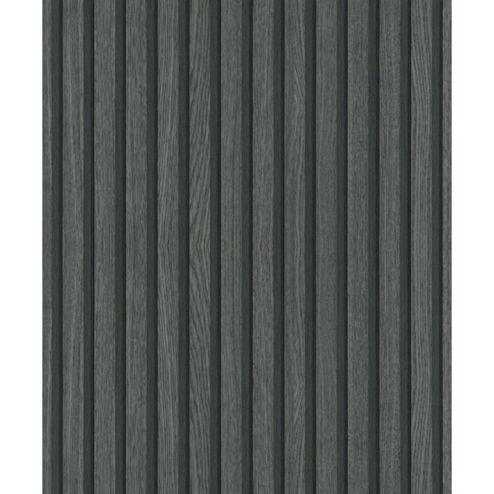 Behang met houten lamellen 33961