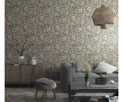 Behang met grote bladeren 33305