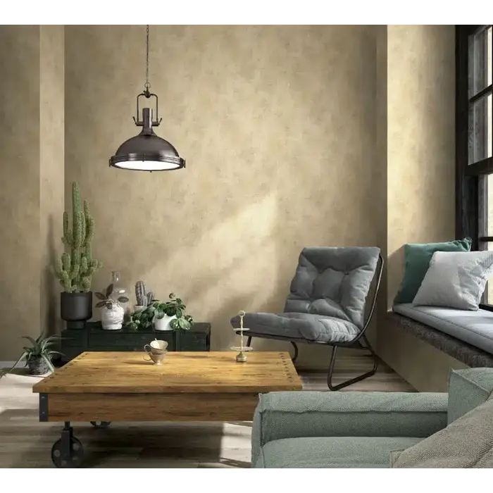 Behang met beton stuc look 34190