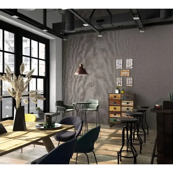 Behang met linnenlook 34183