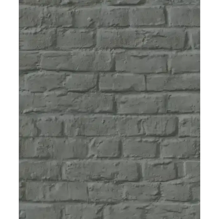 Behang met bakstenen print 34170