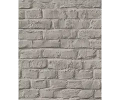 Behang met bakstenen print 34168