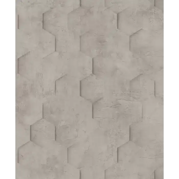 Behang met 3D hexagon print 34162