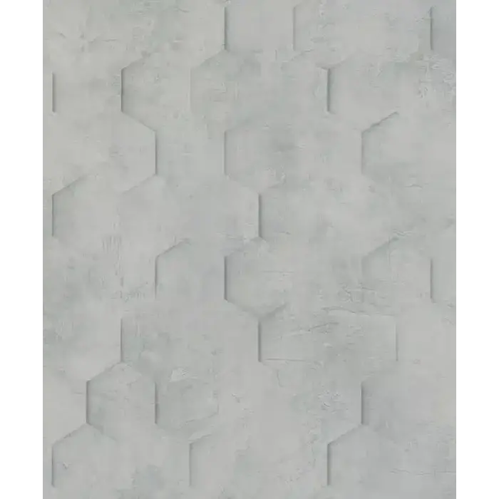 Behang met 3D hexagon print 34160