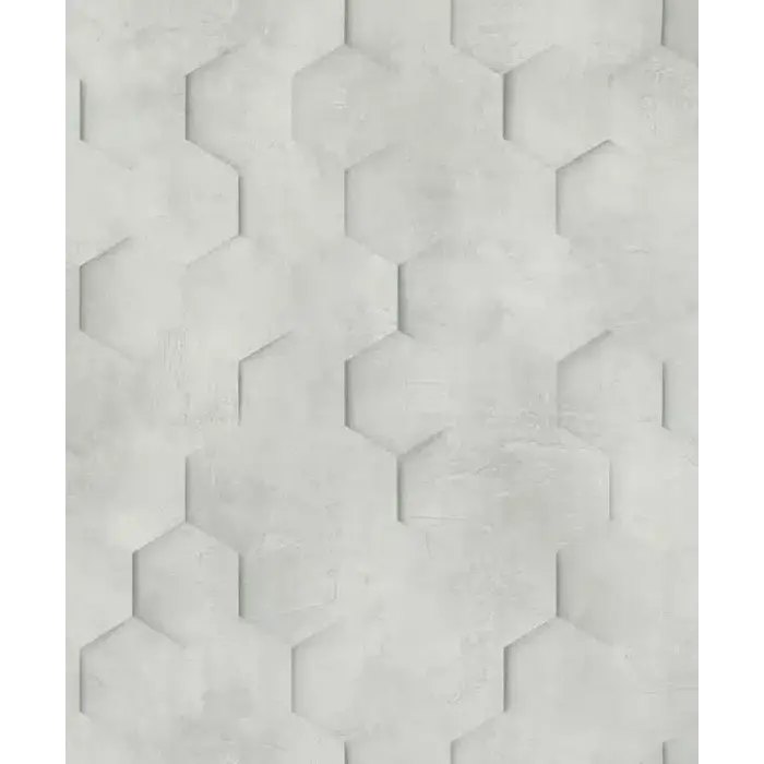 Behang met 3D hexagon print 34159