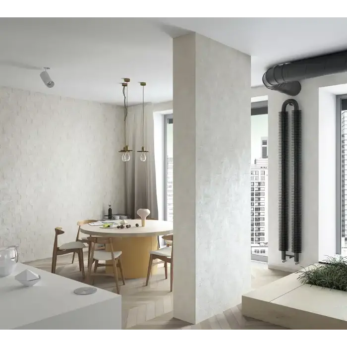 Behang met 3D hexagon print 34158