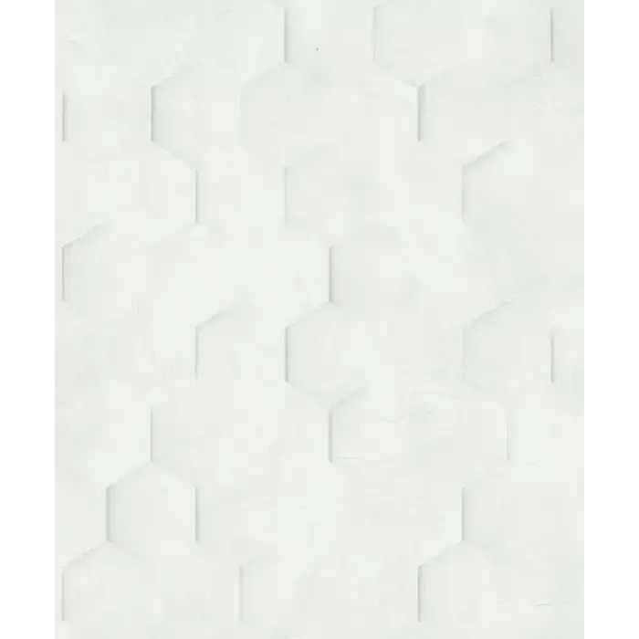Behang met 3D hexagon print 34157