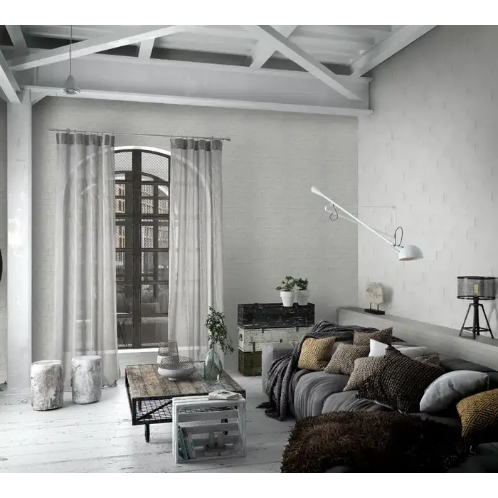 Behang met 3D hexagon print 34157