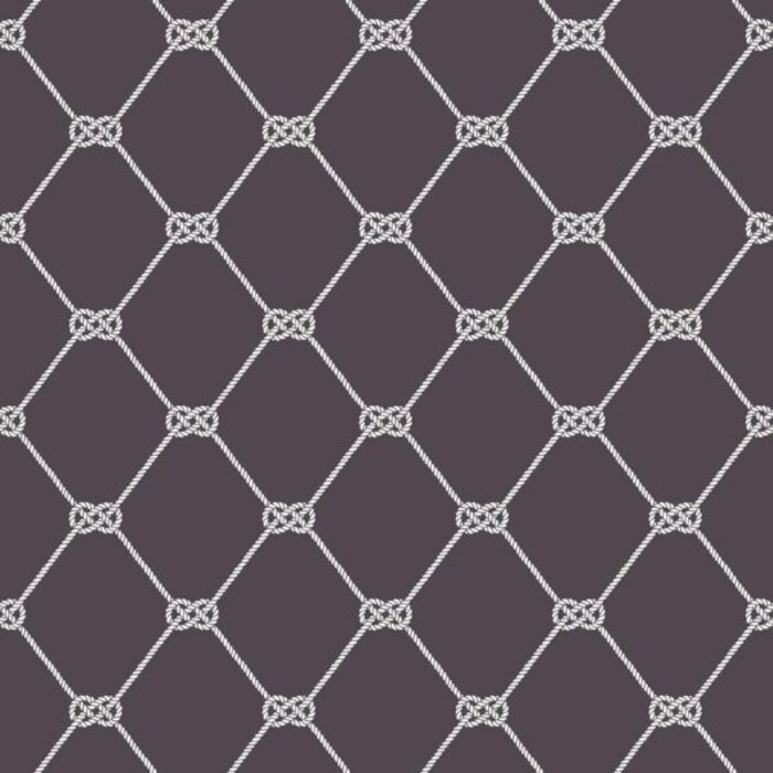 Behang scheepvaart touw ruiten G23346