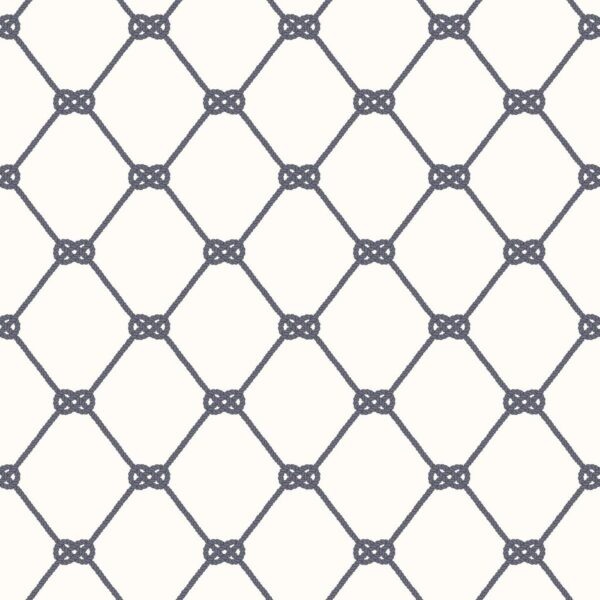 Behang scheepvaart touw ruiten G23345