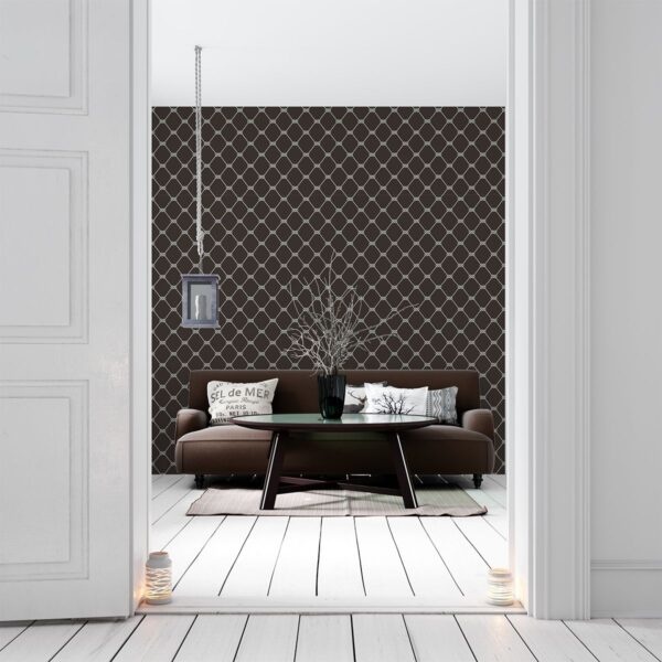 Behang scheepvaart touw ruiten G23343