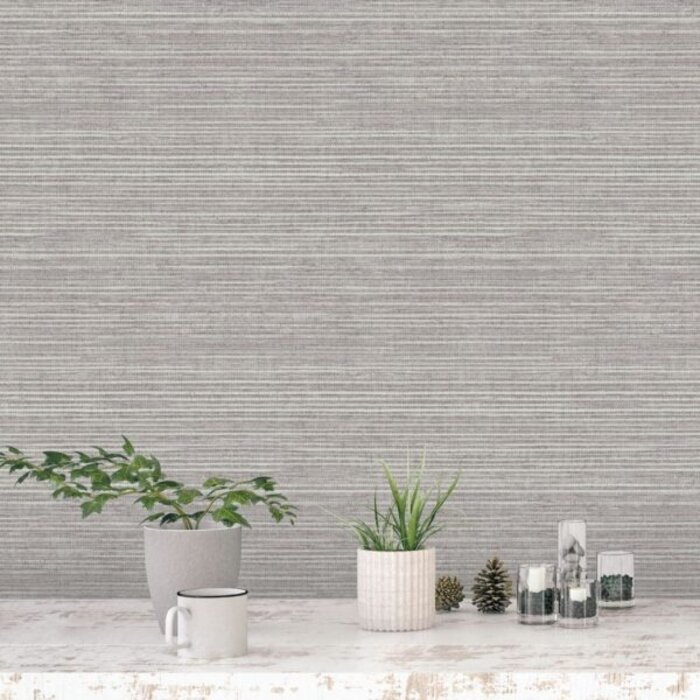 Behang natuurlijk streepeffect 7363