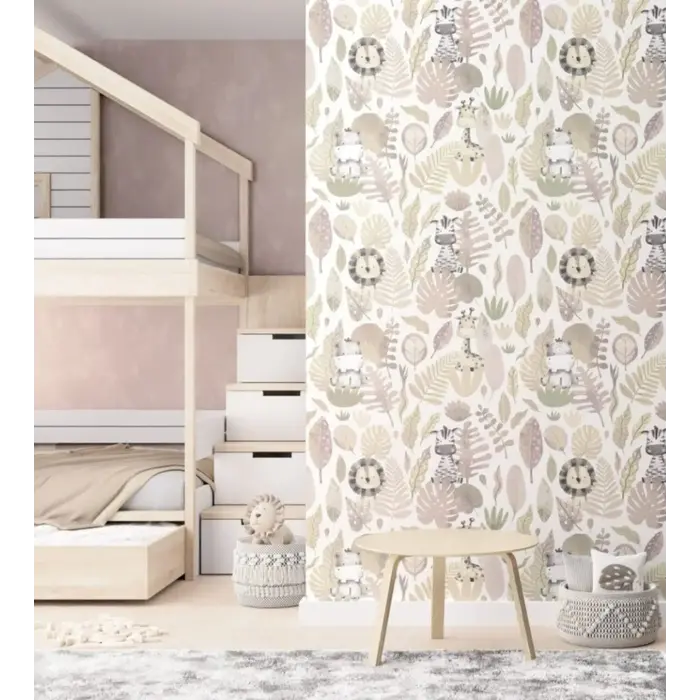 Behang met kalk betonlook 14884