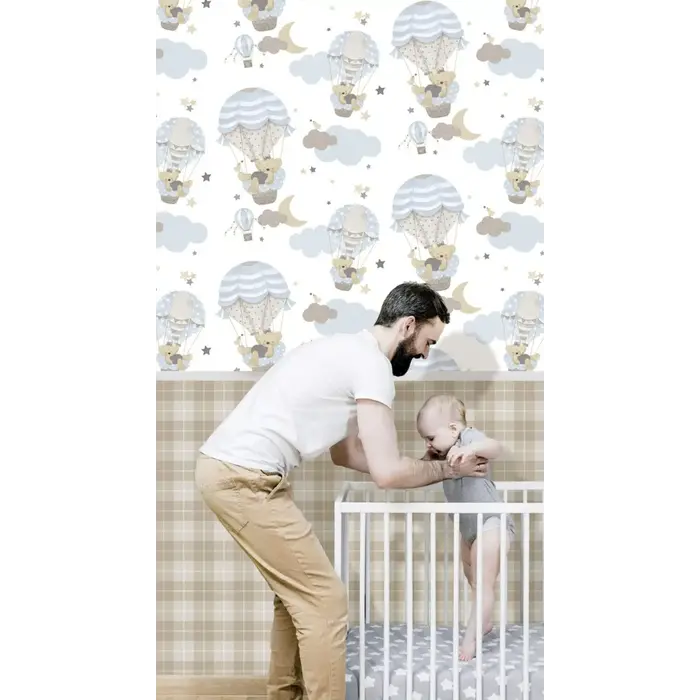 Behang met ruitjes 14872