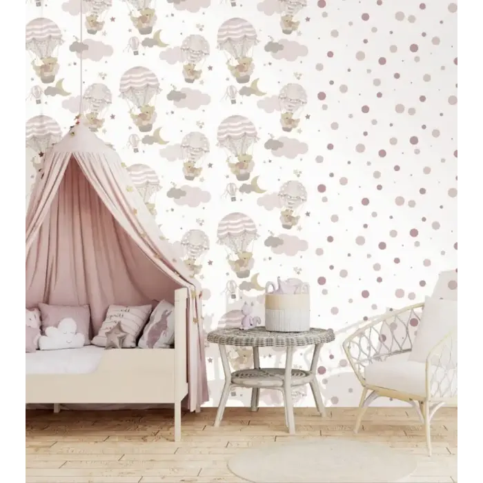 Behang met stippen 14824