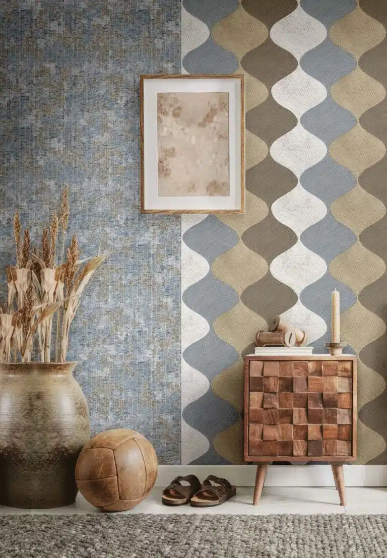 Behang met ruwe structuur 21163