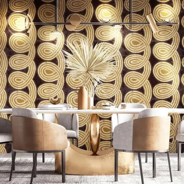 Behang met spiraal print 21133