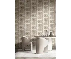 Behang met spiraal print 21130