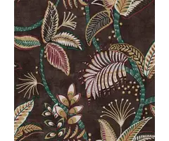 Offblack behang met bladeren 21128