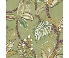 Groen behang met bladeren 21125