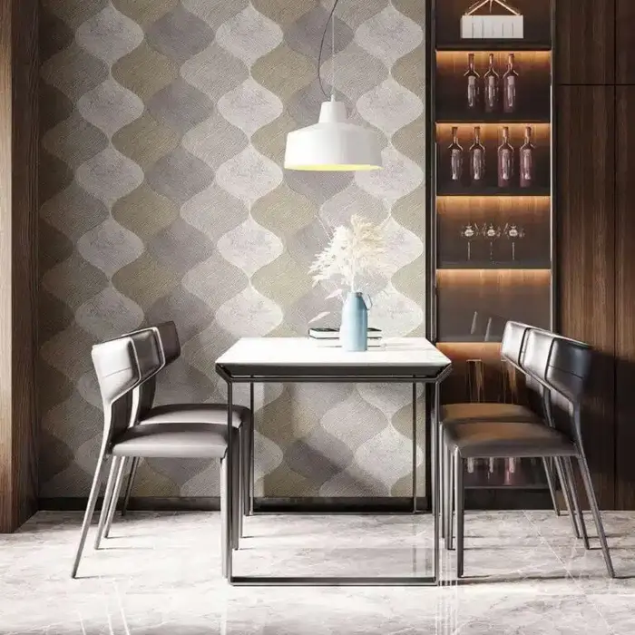 Behang met organische retro print 21111