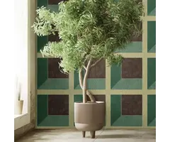 Behang met 3D kubus effect 21107