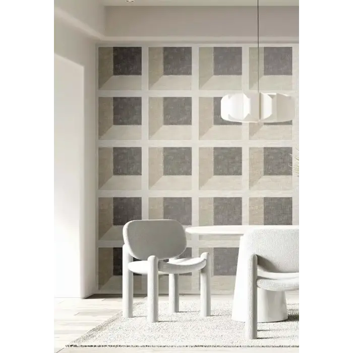 Behang met 3D kubus effect 21106