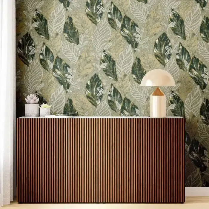 Behang met grote bladeren 21105