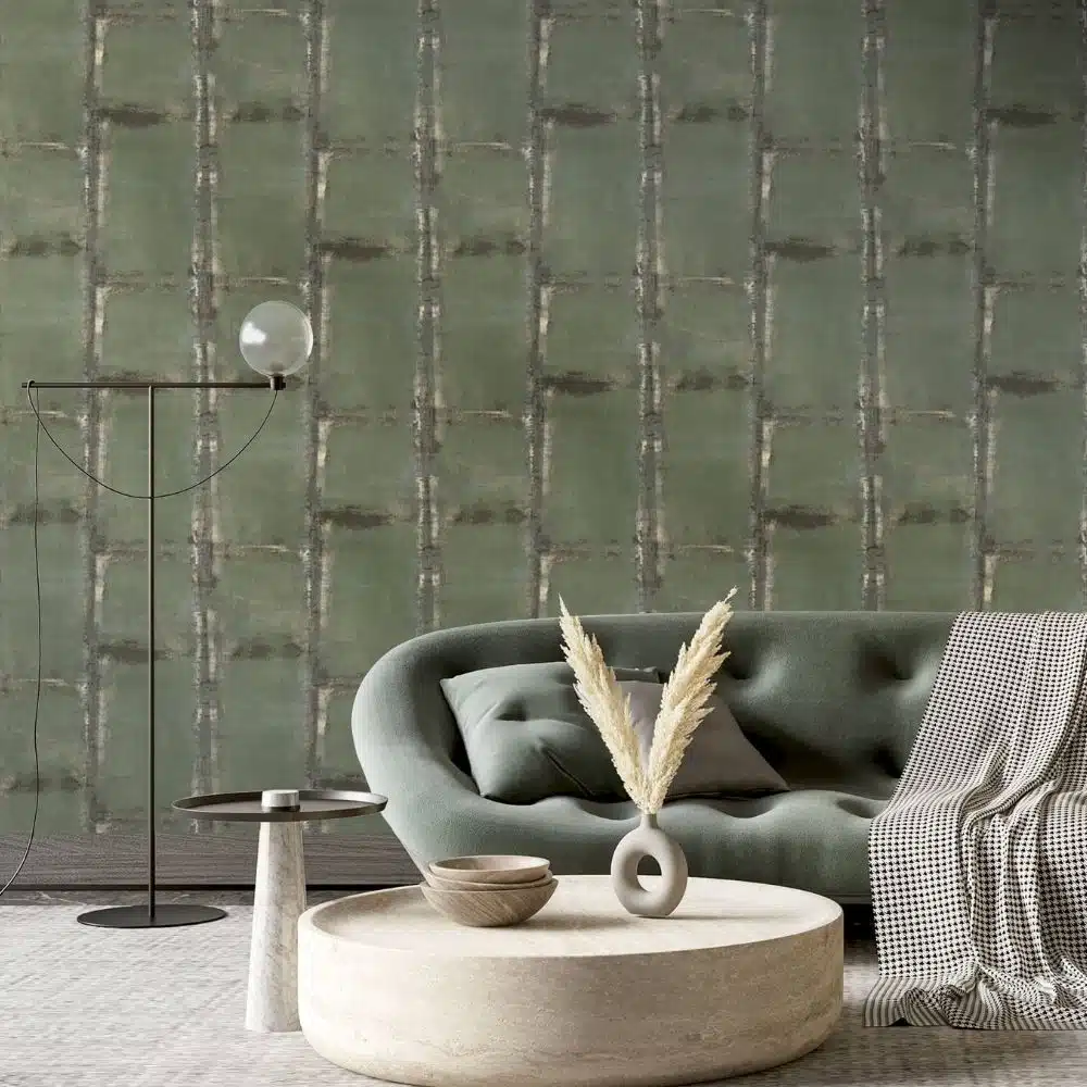 Behang met vakkenprint 24475