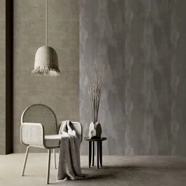 Behang met sleets weefsel structuu 24447