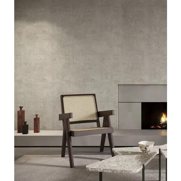 Behang met sleets weefsel structuur 24441