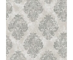 Behang met zilveren ornamenten W78226