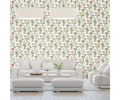 Behang met bloemen G78505