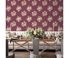 Behang met bloemen G78496