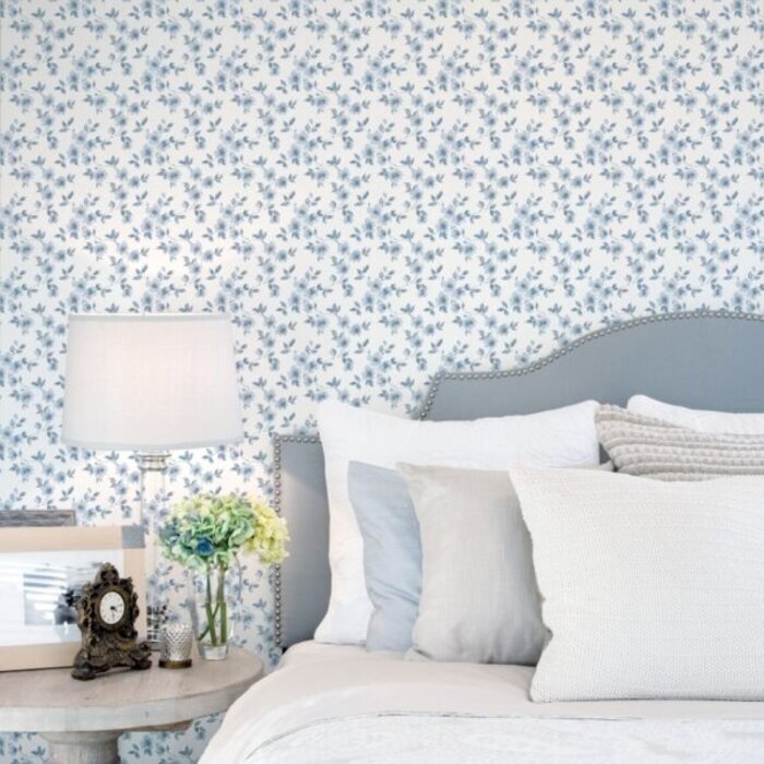 Behang met bloemen G78481