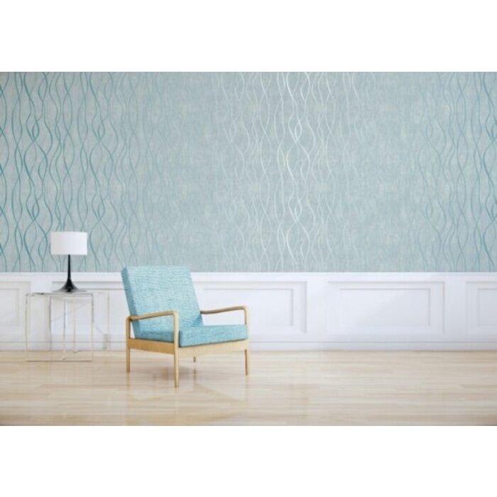 Behang met organische lijnen G67735