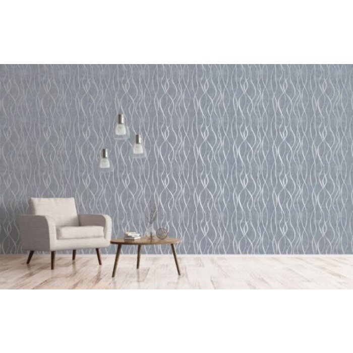 Behang met organische lijnen G67720