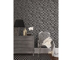 Behang met chevron print G67716