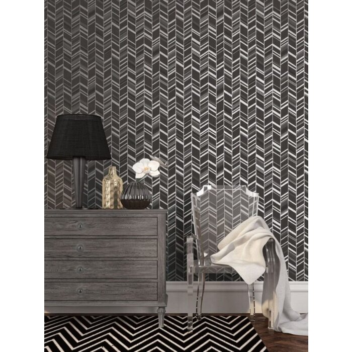 Behang met chevron print G67716
