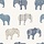 Behang met patchwork olifanten G56528