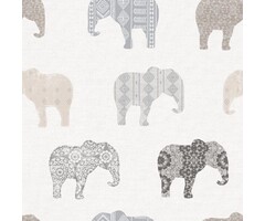 Behang met patchwork olifanten G56527
