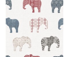 Behang met patchwork olifanten G56526