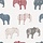 Behang met patchwork olifanten G56526