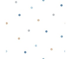 Behang met blauwe stippen G56520